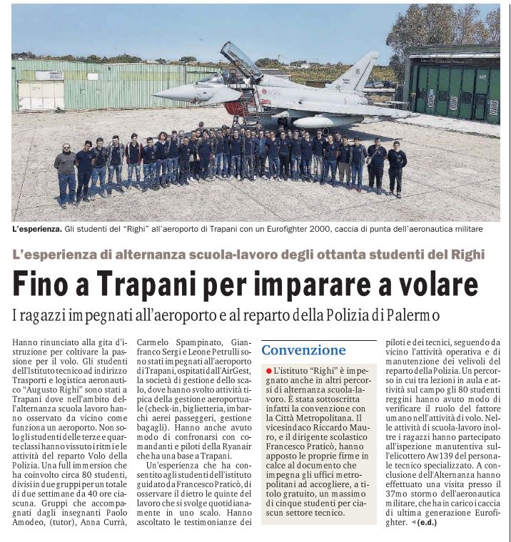 TL articolo Trapani dle 22-04-2017 Gazzetta Sud